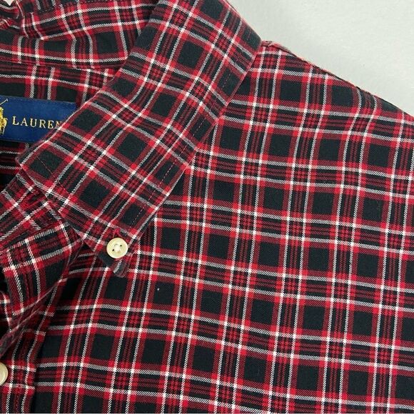 Ralph Lauren Men’s Red &‎ Black Plaid Shirt Long Sleeve Business Casual Work XXL - Picture 8 of 12